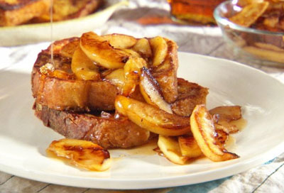 screenshot of apple and cinnamon french toast