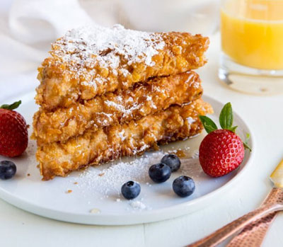 screenshot of crusted cornflake french toast