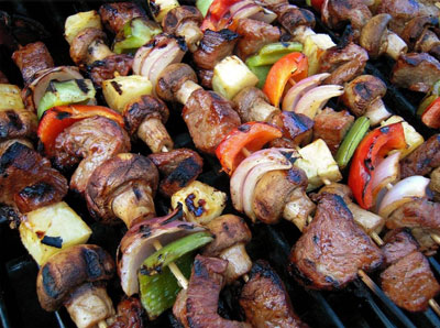 George Foreman Grilled Steak Kebabs Recipe