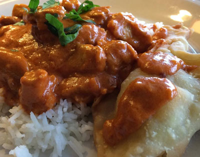 screenshot of Indian butter chicken